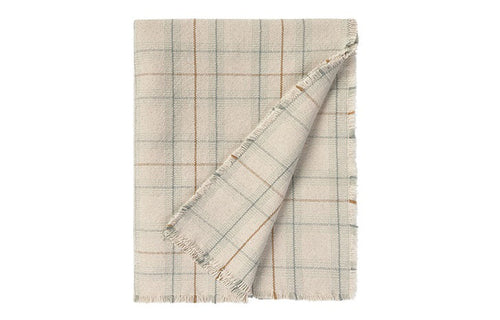 Tartan Handloom Kid Bed Throw by Lorena Canals - Blue Sage.