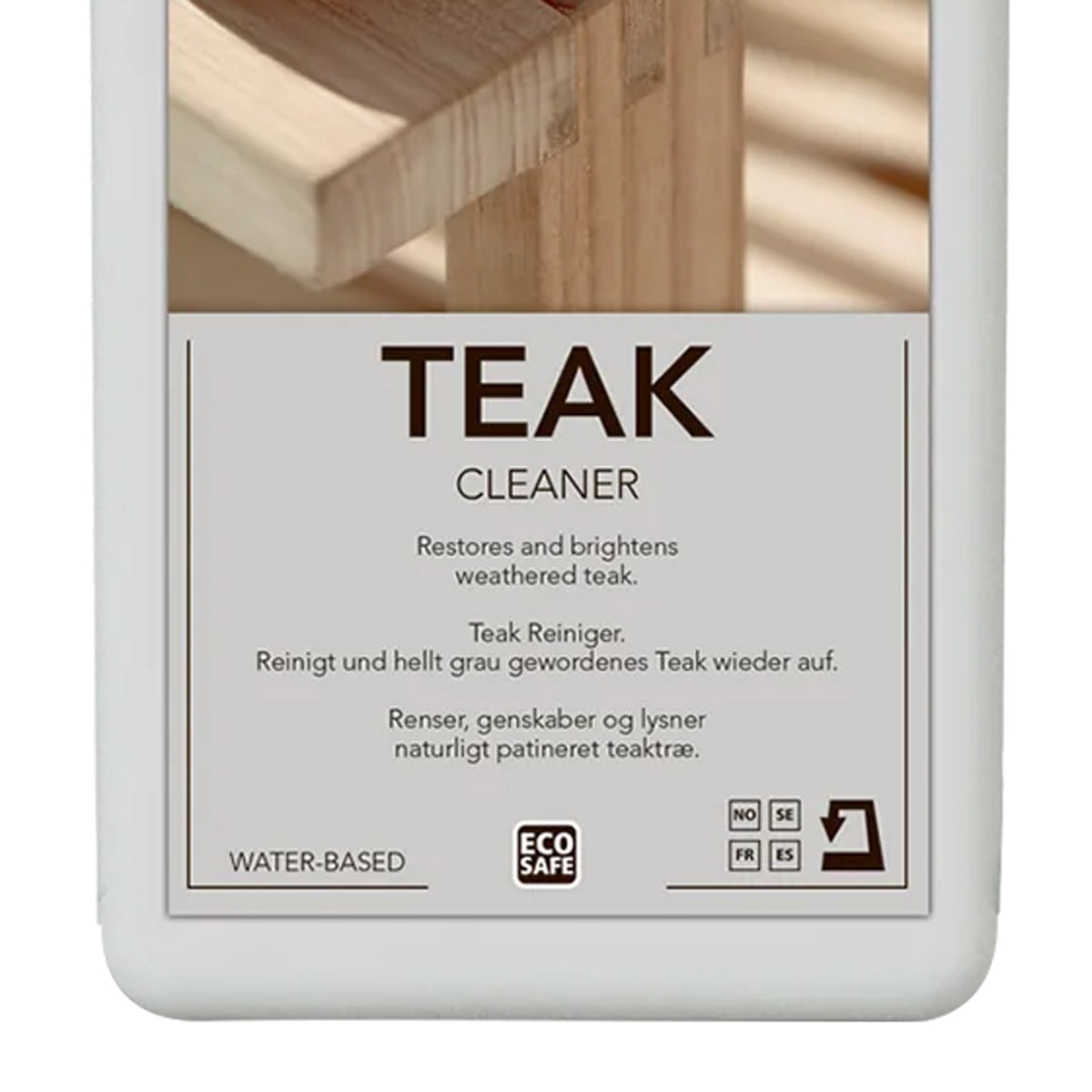 Teak Cleaner by Cane-Line, showing closeup view of teak cleaner in live shot.