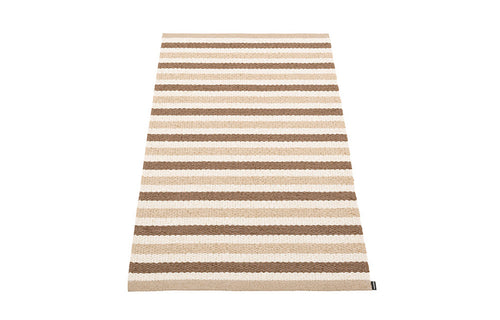 Teo Brown & Beige with Vanilla Runner Rug by Pappelina - 2.25' x 8'.