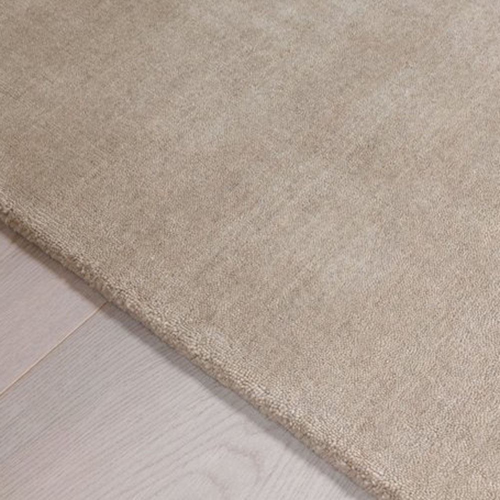 Terra Hand Woven Rug by Ligne Pure, showing closeup view of terra hand woven rug.