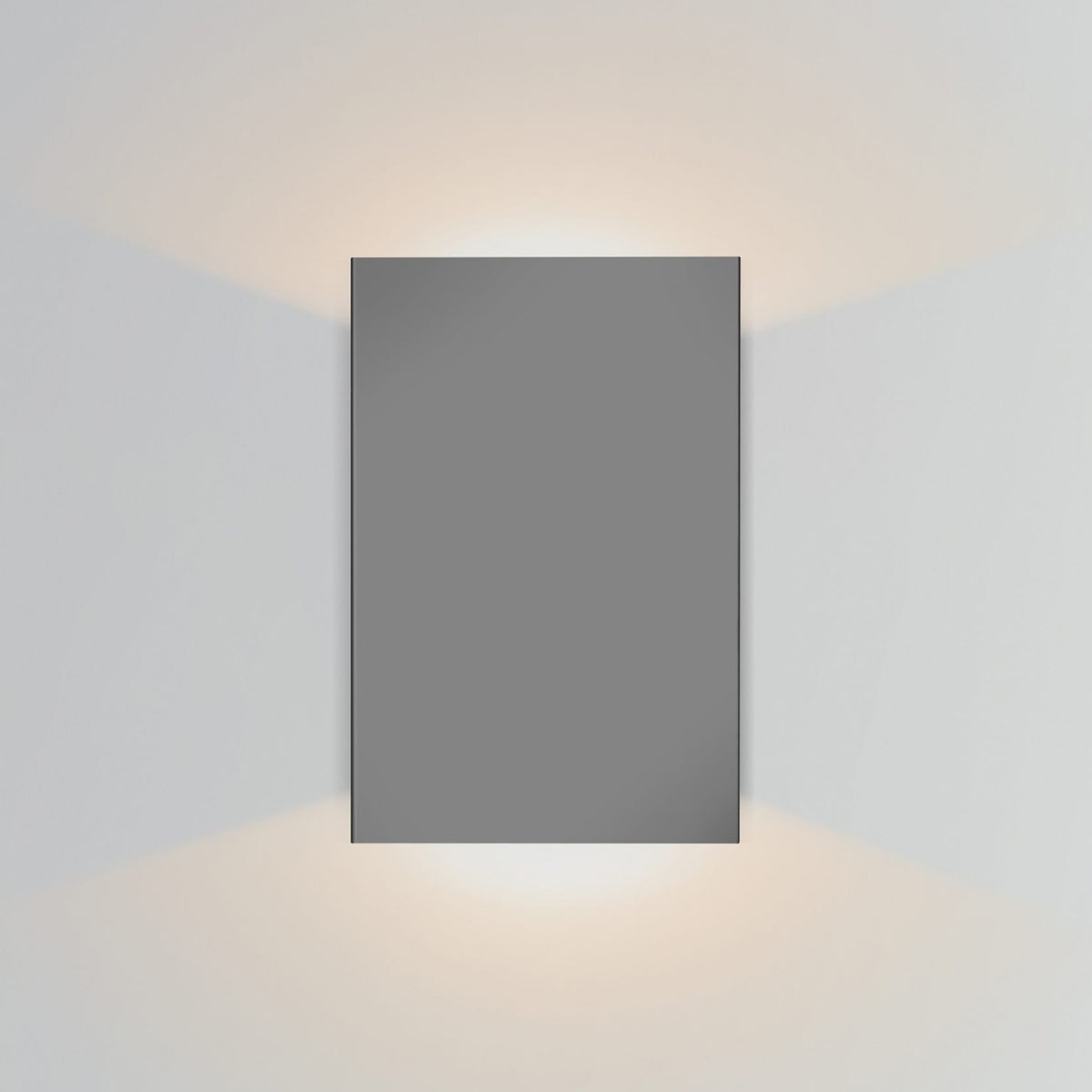 Tersus Outdoor LED Sconce by Cerno, showing front view of tersus outdoor led sconce in marine grade brushed stainless steel.