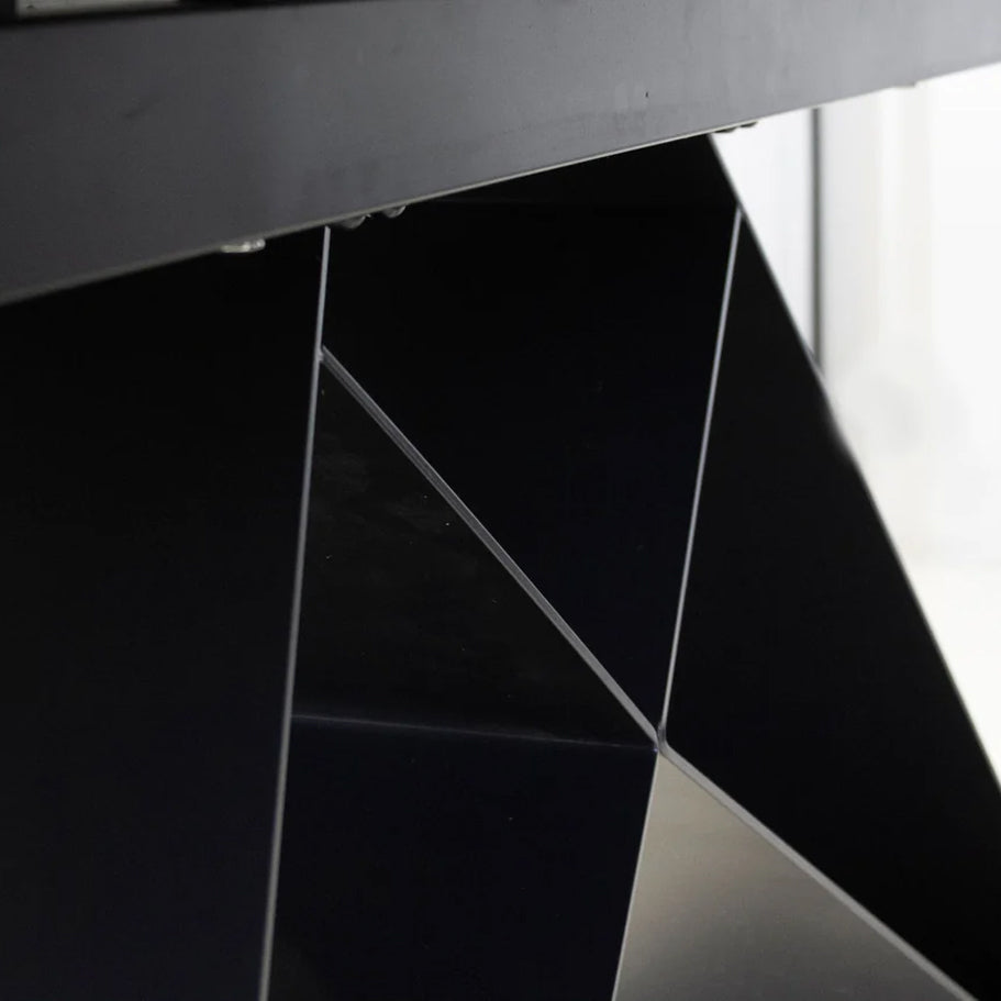 The W Extending Dining Table by Mobital, showing closeup view of the w extending dining table in live shot.
