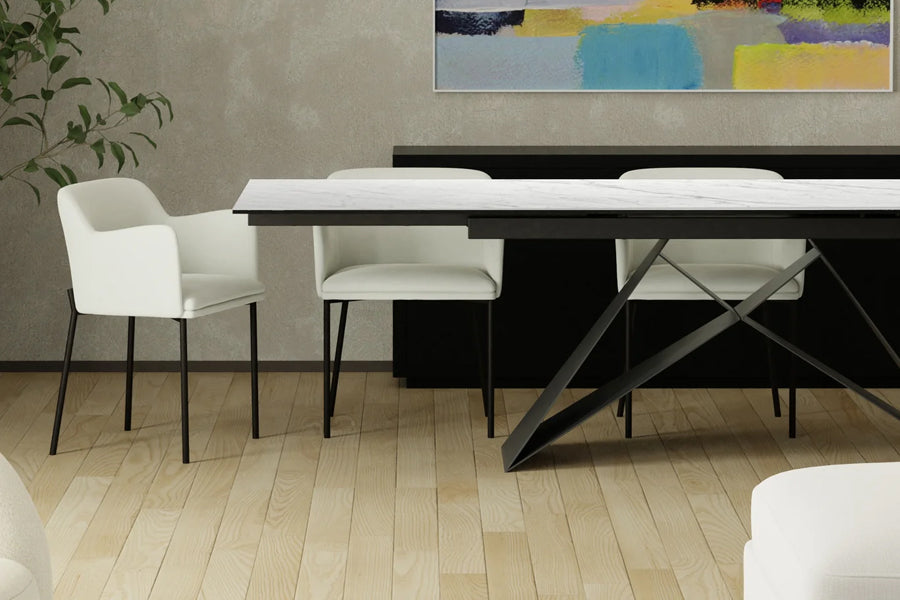 The W Extending Dining Table by Mobital, showing the w extending dining table in live shot.