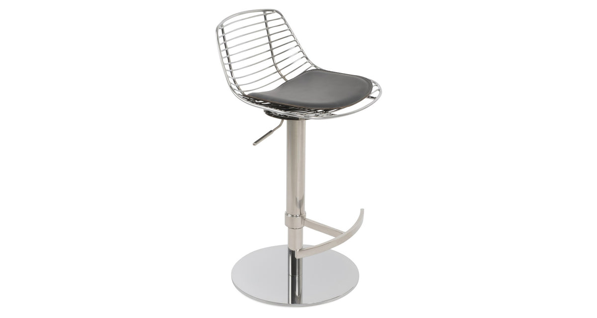 Tiger Mini Piston Stool by SohoConcept, showing angle view of tiger mini piston stool