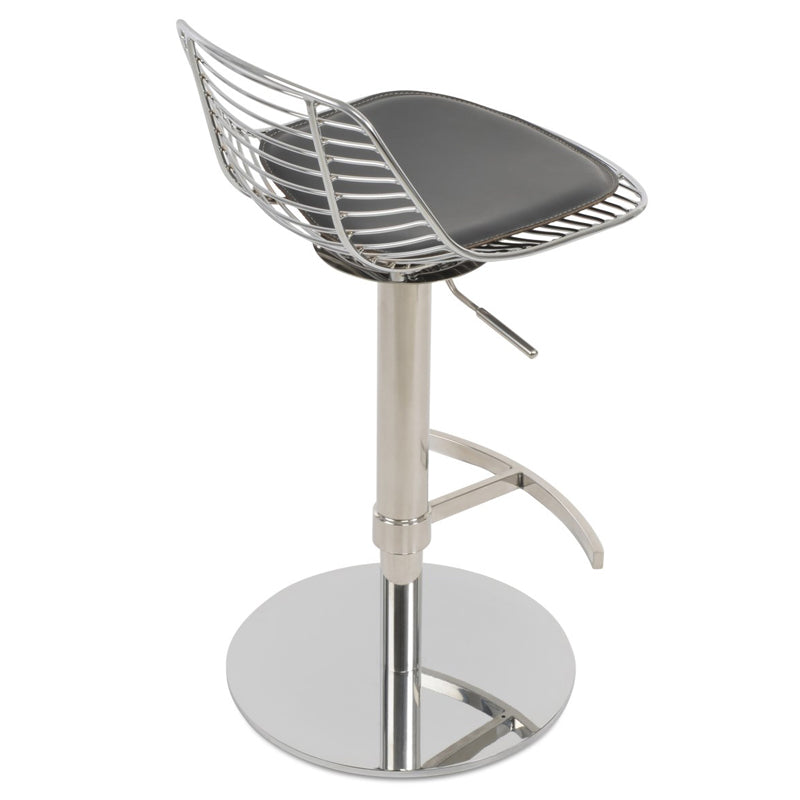 Tiger Mini Piston Stool by SohoConcept, showing angle view of tiger mini piston stool