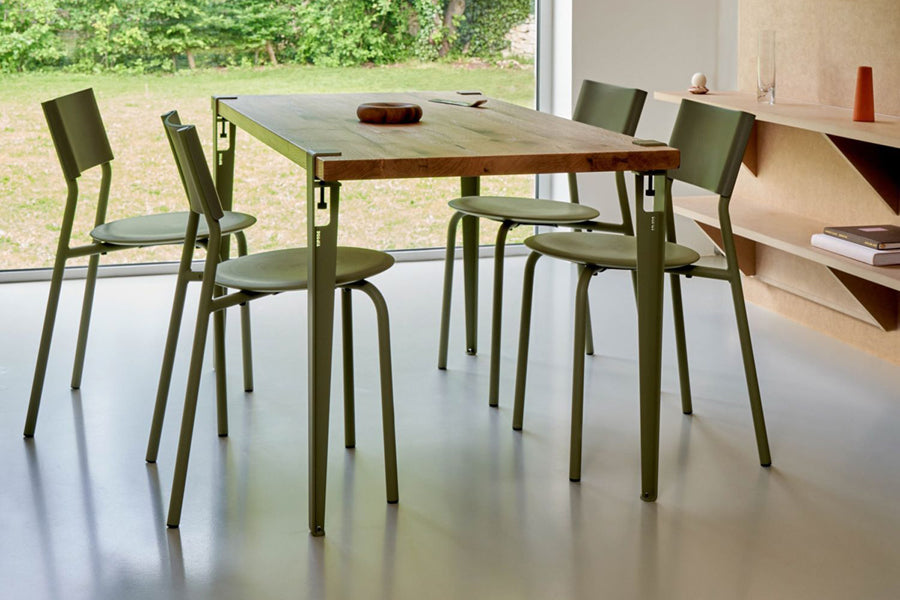 Tiptoe Dining Table by TipToe, showing tiptoe dining table in live shot.