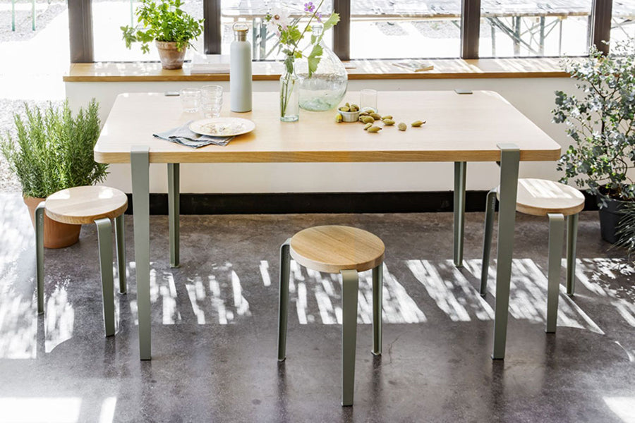 Tiptoe Dining Table by TipToe, showing tiptoe dining table in live shot.