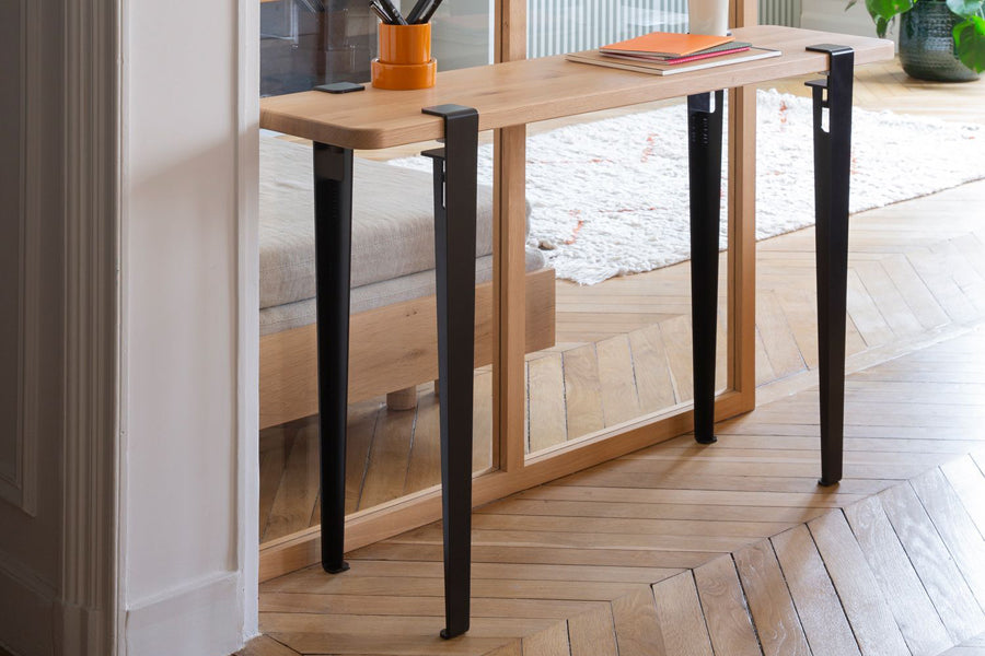 Tiptoe Steel Table Legs Set by TipToe, showing tiptoe steel table legs set in live shot.