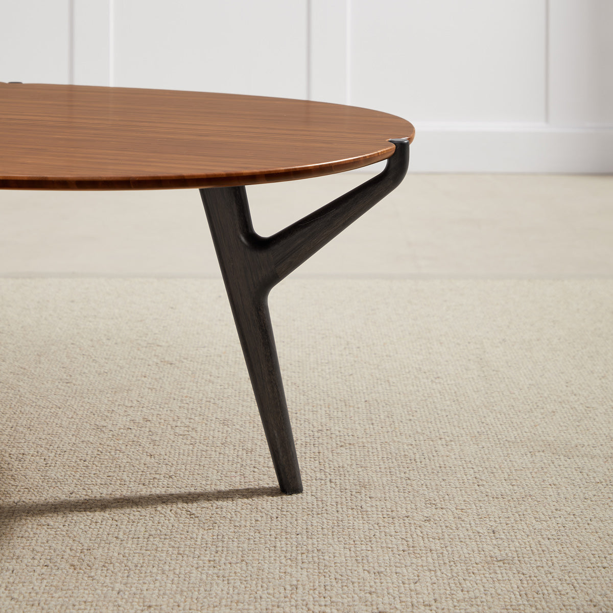 Tofino Coffee Table by Greeninton, showing closeup view of tofino coffee table in live shot.