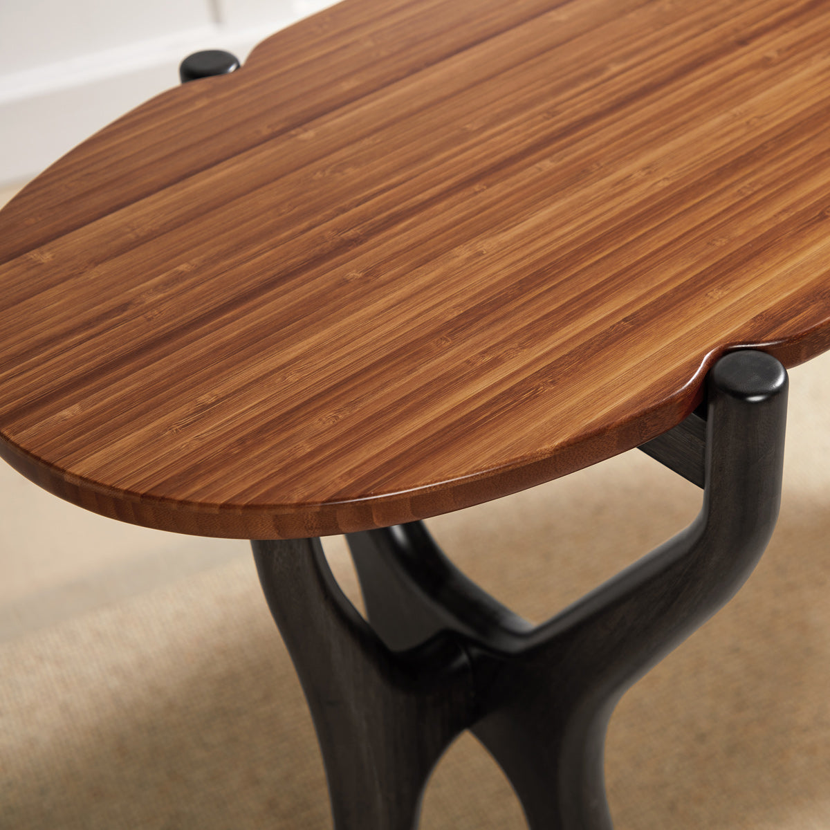Tofino Console Table by Greeninton, showing closeup view of tofino console table in live shot.