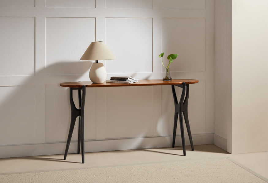 Tofino Console Table by Greeninton, showing tofino console table in live shot.