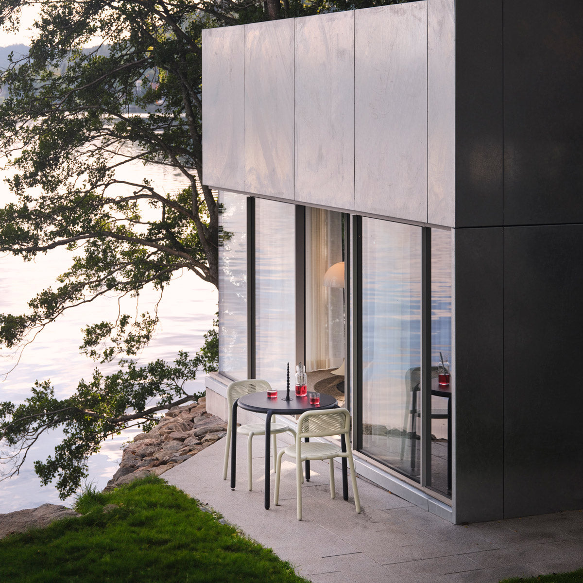 Toni Dining Chair Set by Fatboy, showing Toni Dining Chair Set in live shot.