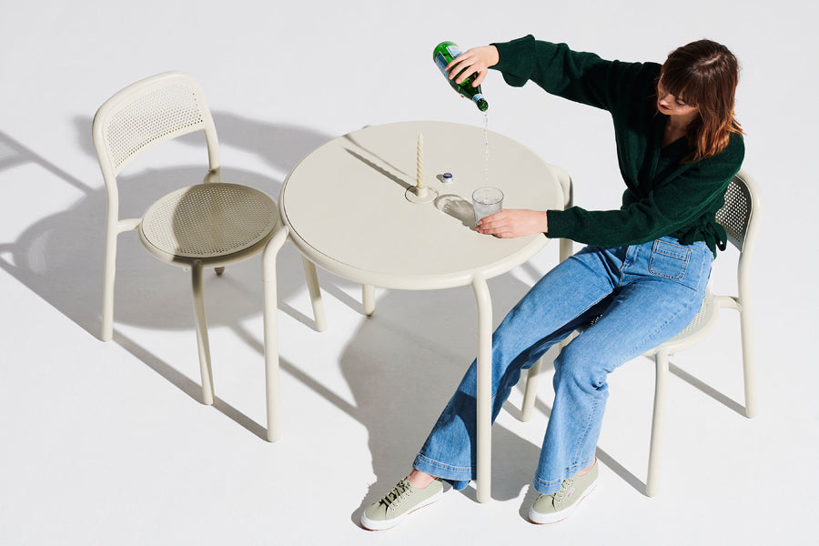 Toni Dining Chair Set by Fatboy, showing Toni Dining Chair Set in live shot.