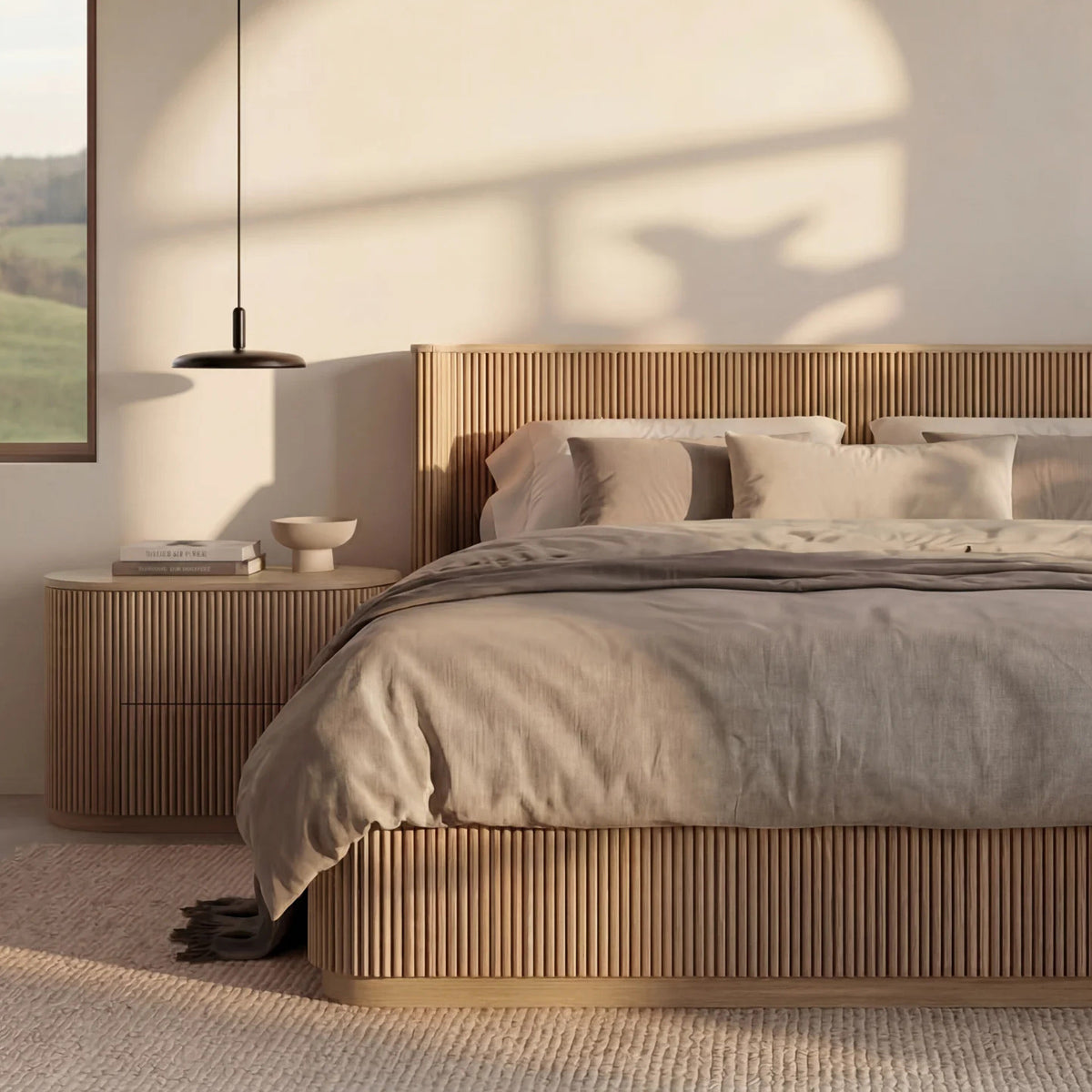 Toren Bed by Viesso, showing closeup view of toren bed in live shot.