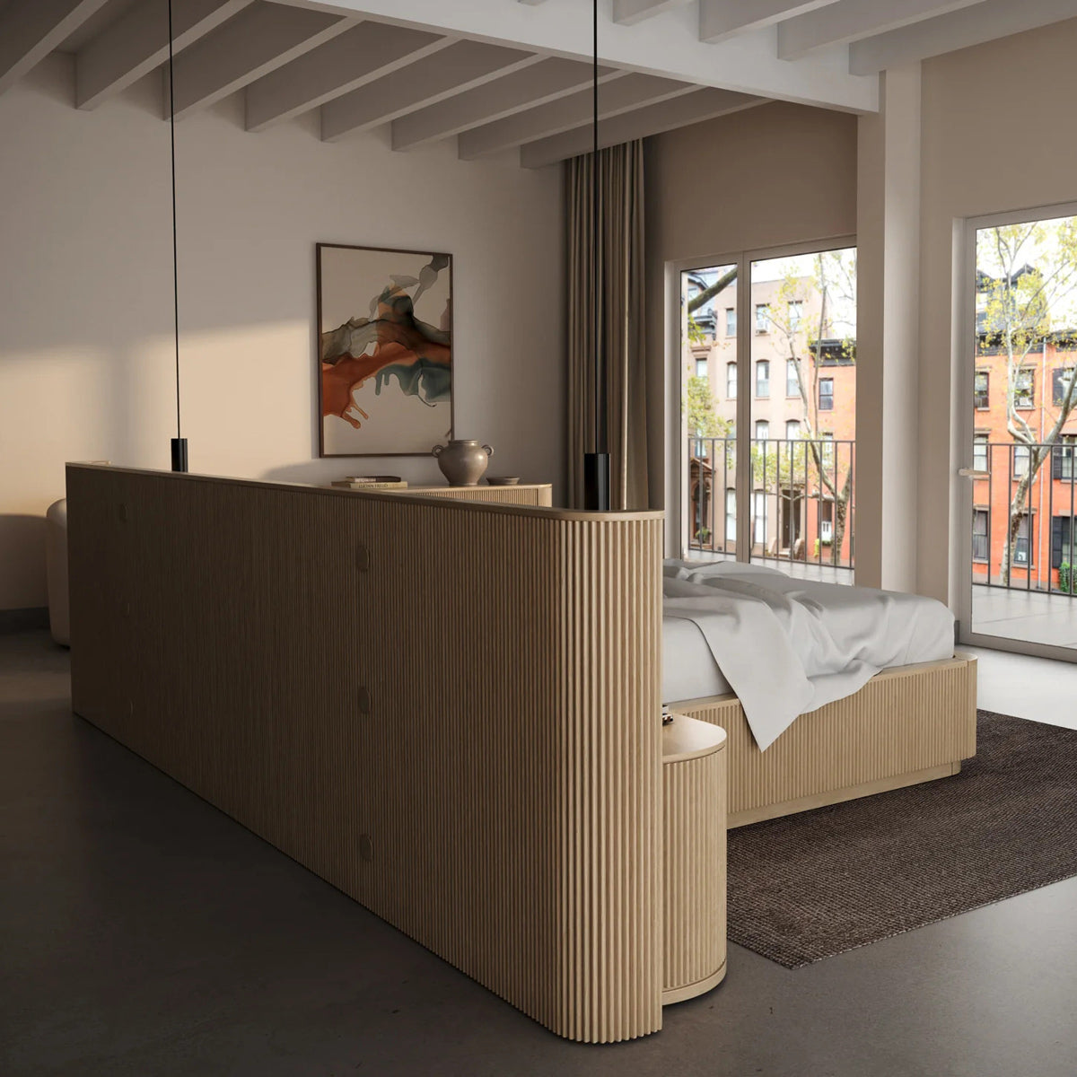 Toren Bed by Viesso, showing toren bed in live shot.