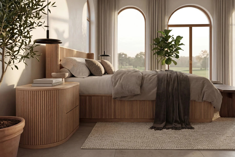 Toren Bed by Viesso, showing toren bed in live shot.