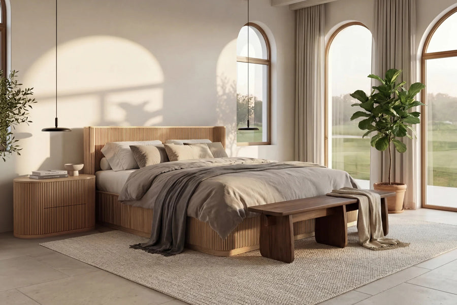 Toren Bed by Viesso, showing toren bed in live shot.
