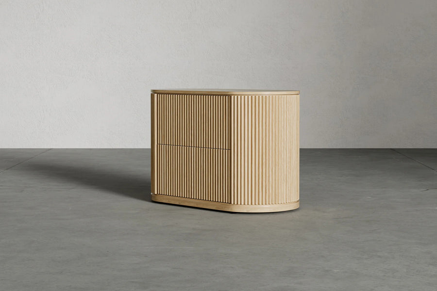 Toren Nightstand by Viesso, showing toren nightstand in live shot.