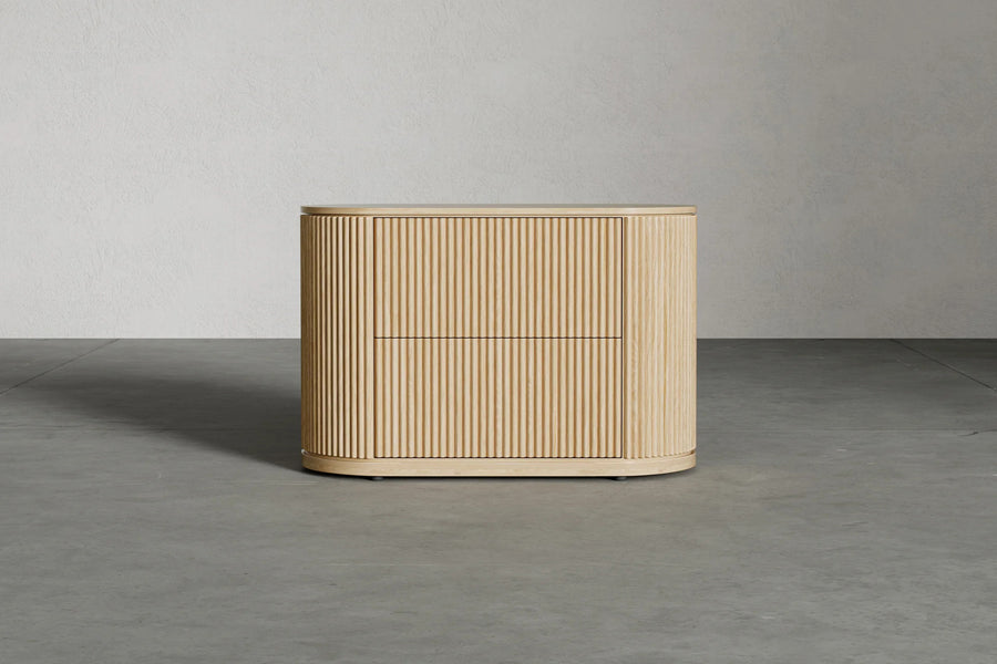 Toren Nightstand by Viesso, showing toren nightstand in live shot.