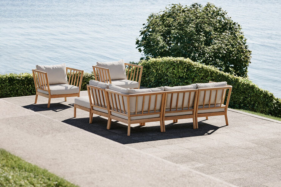 Tradition Lounge Chair by Skagerak, showing tradition lounge chair in live shot.