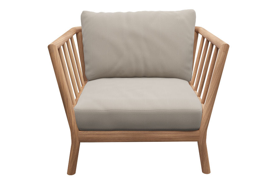 Tradition Lounge Chair by Skagerak, showing front view of tradition lounge chair.