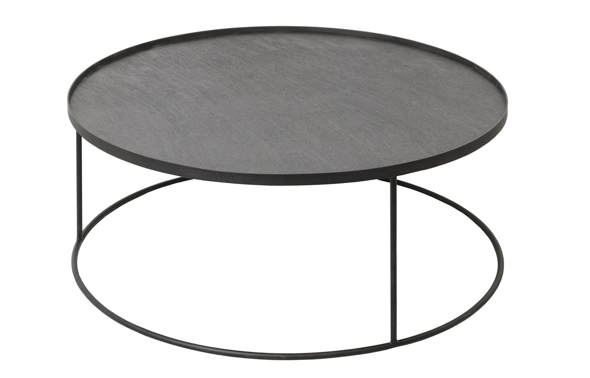 Tray Coffee Table by Ethnicraft - Large Round (Trays Not Included).