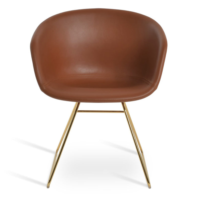 Tribeca Wire Armchair by SohoConcept, showing front view of tribeca wire armchair.