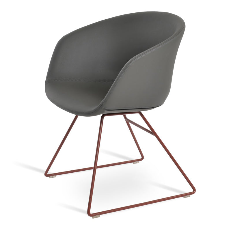 Tribeca Wire Armchair by SohoConcept, showing angle view of tribeca wire armchair.