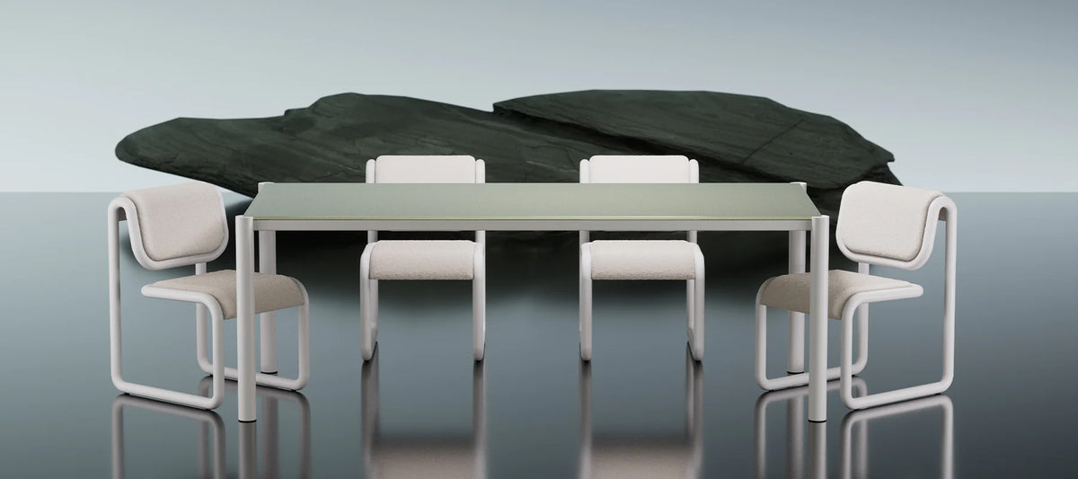 Tube Chair by Bend, showing tube chairs in live shot.