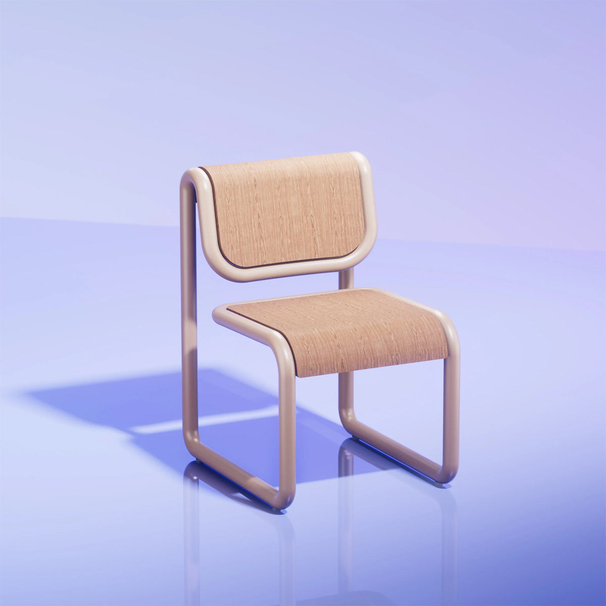 Tube Chair by Bend, showing tube chair in live shot.