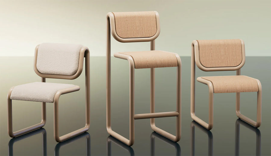 Tube Chair by Bend, showing tube chairs in live shot.