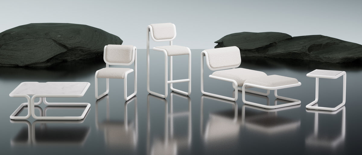 Tube Coffee Table by Bend, showing tube coffee table in live shot.