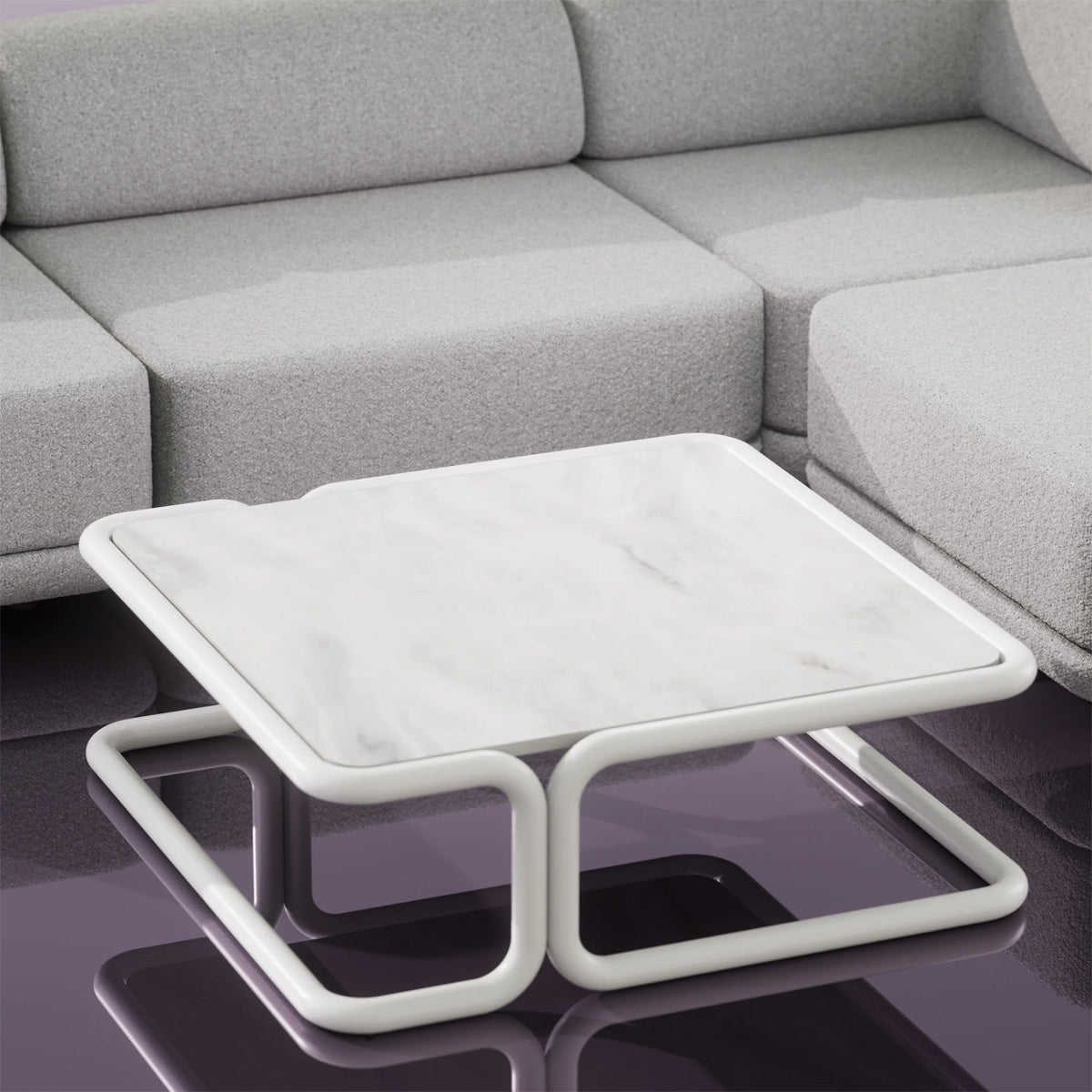 Tube Coffee Table by Bend, showing tube coffee table in live shot.