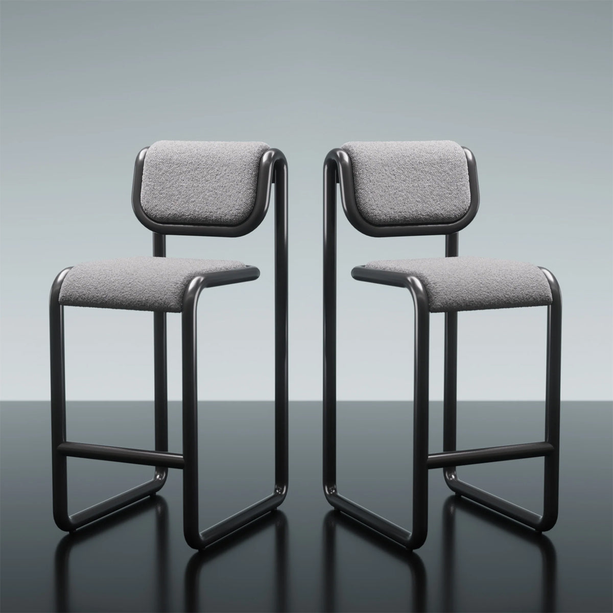 Tube Chair by Bend, showing tube stools in live shot.