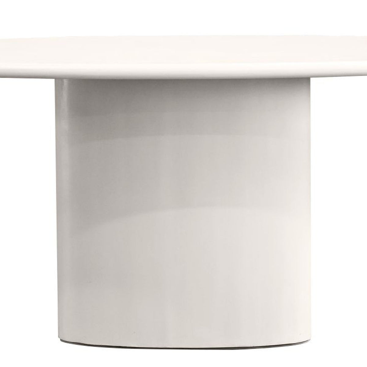 Tugg Oval Dining Table by Mobital, showing closeup view of tugg oval dining table.