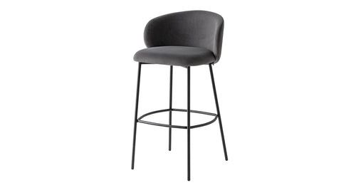 Tuka Metal Legs Stool by Connubia, showing angle view of tuka metal legs stool.