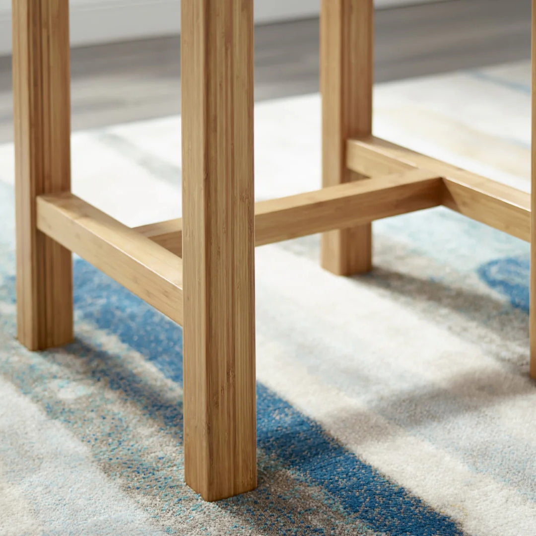 Tulip Bar Height Table by Greenington, showing closeup view of tulip bar height table in live shot.