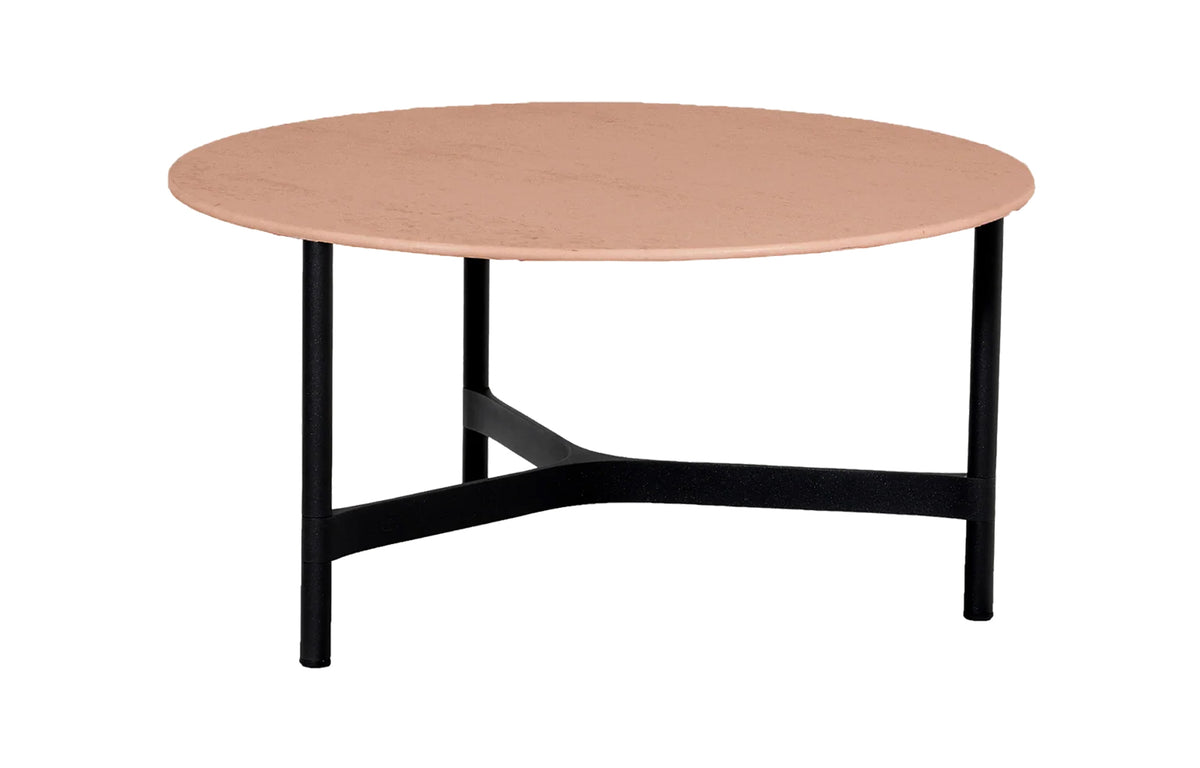 Twist Large Coffee Table by Cane-Line - Lava Grey Aluminum *, Terracotta Ceramic *.