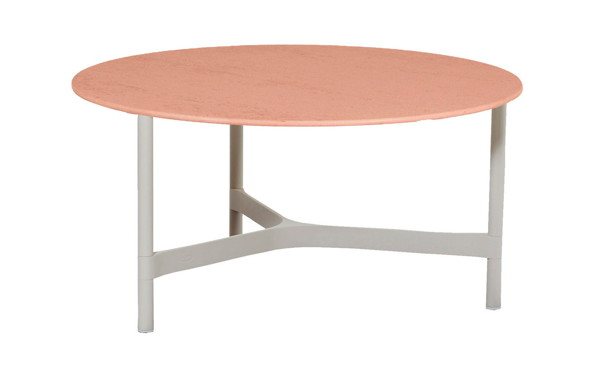 Twist Large Coffee Table by Cane-Line - Sand Aluminum *, Terracotta Ceramic *.