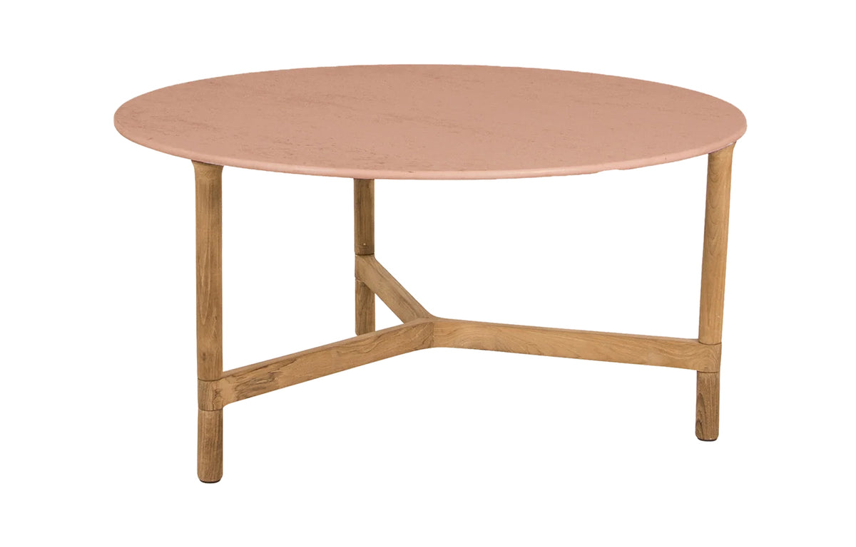 Twist Large Coffee Table by Cane-Line - Teak Wood *, Terracotta Ceramic *.