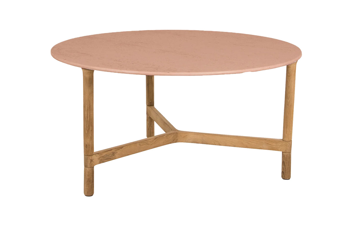 Twist Medium Coffee Table by Cane-Line - Teak Wood *, Terracotta Ceramic *.