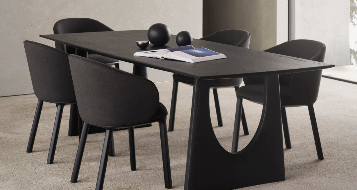 Unda Dining Chair by Ethnicraft, showing unda dining chair in live shot.