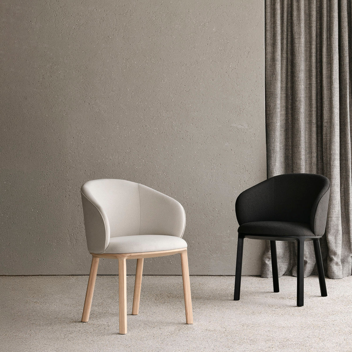 Unda Dining Chair by Ethnicraft, showing unda dining chair in live shot.