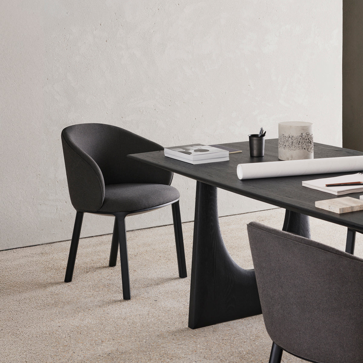 Unda Dining Chair by Ethnicraft, showing unda dining chair in live shot.
