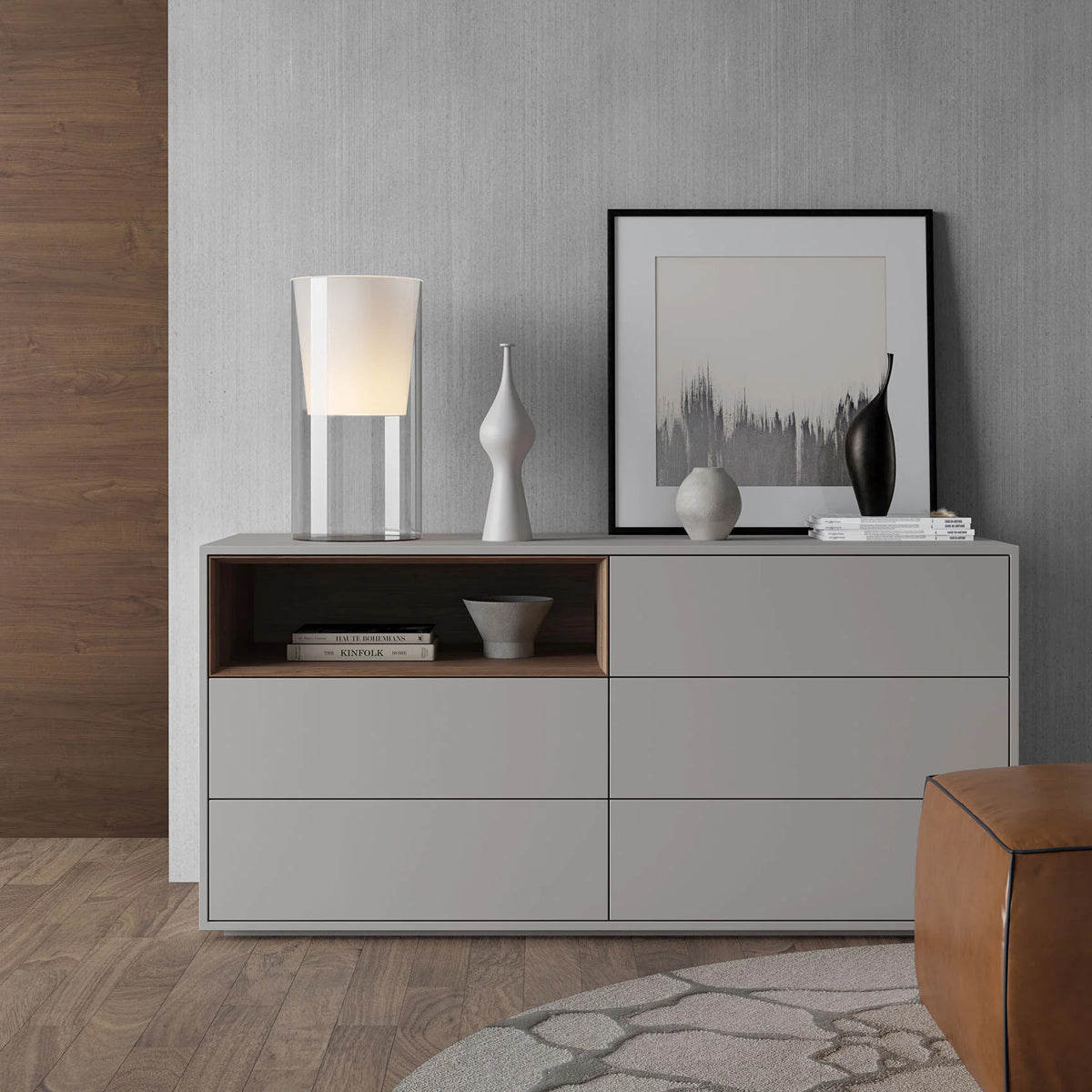 Vantor Dresser by Viesso, showing vantor dresser in live shot.