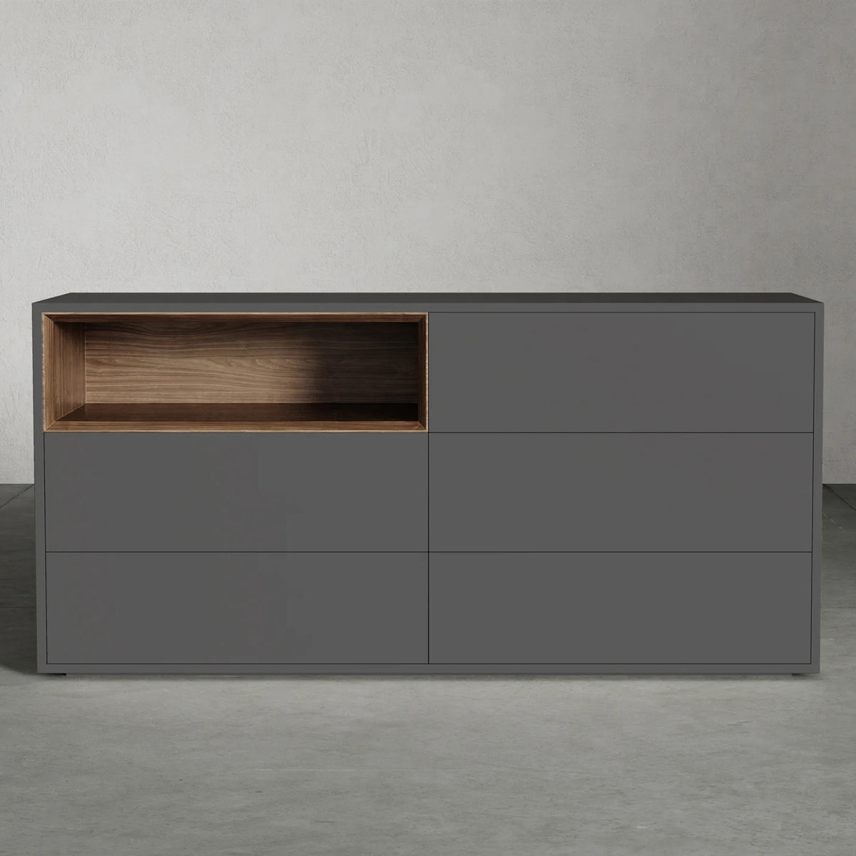 Vantor Dresser by Viesso, showing vantor dresser in live shot.