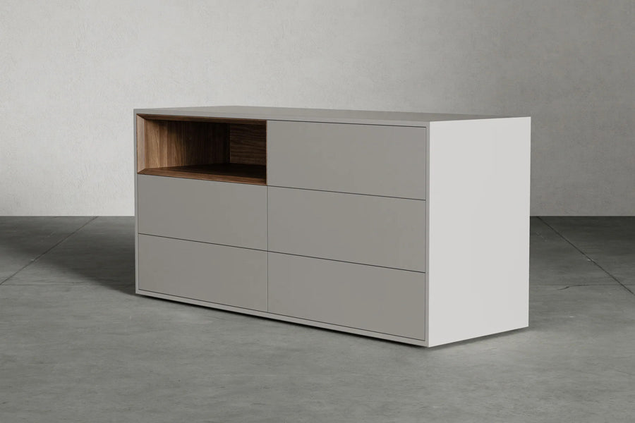 Vantor Dresser by Viesso, showing vantor dresser in live shot.