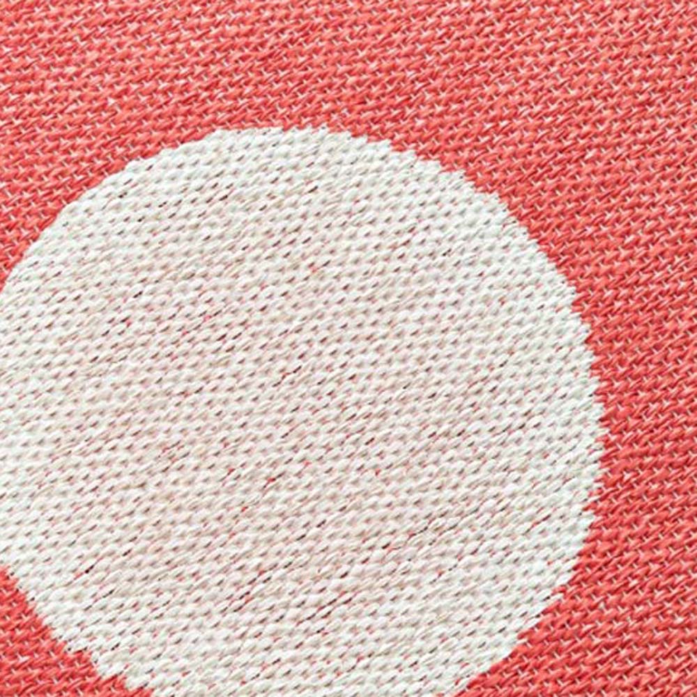 Vera Flamingo with Vanilla Rug by Pappelina, showing closeup view of vera flamingo with vanilla rug.