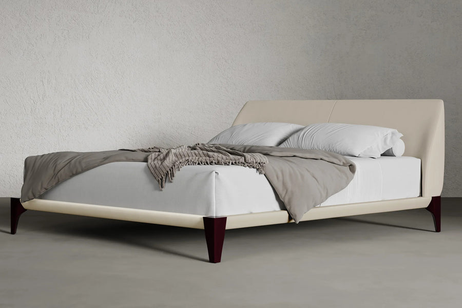 Vesper Bed by Viesso, showing vesper bed in live shot.