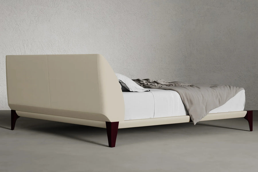 Vesper Bed by Viesso, showing vesper bed in live shot.